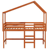 Struttura per letto soppalco Marrone Cera 90 x 190 cm