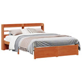 Struttura del letto 2 pcs Marrone cerato Legno di Pino Massello