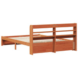 Struttura del letto 2 pcs Marrone cerato Legno di Pino Massello
