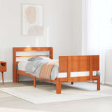 Struttura del letto 2 pcs Marrone cerato Legno di Pino Massello