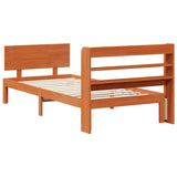 Struttura del letto 2 pcs Marrone cerato Legno di Pino Massello