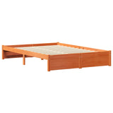 Letto Libreria con testiera 2 pcs Marrone cerato 200 x 160 cm