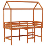 Struttura per letto soppalco Marrone Cera 90 x 190 cm