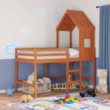 Struttura per letto soppalco Marrone Cera 90 x 190 cm