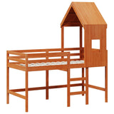 Struttura per letto soppalco Marrone Cera 90 x 190 cm