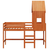 Struttura per letto soppalco Marrone Cera 90 x 190 cm