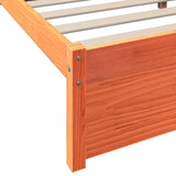 Letto Libreria con testiera 2 pcs Marrone cerato 200 x 140 cm