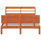 Struttura del letto 2 pcs Marrone cerato Legno di Pino Massello