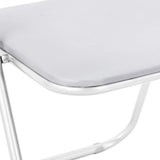 Sedia pieghevole 2 pcs Pelle Sintetica Bianco 48 x 43,5 x 81 cm