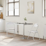 Sedia pieghevole 2 pcs Pelle Sintetica Bianco 48 x 43,5 x 81 cm