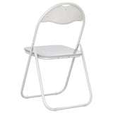Sedia pieghevole 2 pcs Pelle Sintetica Bianco 48 x 43,5 x 81 cm