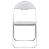 Sedia pieghevole 2 pcs Pelle Sintetica Bianco 48 x 43,5 x 81 cm