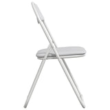 Sedia pieghevole 2 pcs Pelle Sintetica Bianco 48 x 43,5 x 81 cm