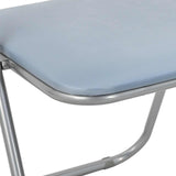 Sedia pieghevole 2 pcs Grigio 48 x 43,5 x 81 cm Pelle Sintetica