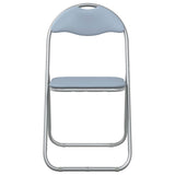 Sedia pieghevole 2 pcs Grigio 48 x 43,5 x 81 cm Pelle Sintetica