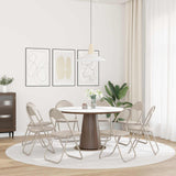 Sedia pieghevole 8 pcs Sabbia 48 x 43,5 x 81 cm Pelle Sintetica