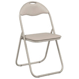 Sedia pieghevole 8 pcs Sabbia 48 x 43,5 x 81 cm Pelle Sintetica