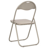 Sedia pieghevole 8 pcs Sabbia 48 x 43,5 x 81 cm Pelle Sintetica