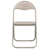 Sedia pieghevole 8 pcs Sabbia 48 x 43,5 x 81 cm Pelle Sintetica