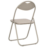 Sedia pieghevole 2 pcs Sabbia 48 x 43,5 x 81 cm Pelle Sintetica