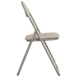 Sedia pieghevole 2 pcs Sabbia 48 x 43,5 x 81 cm Pelle Sintetica