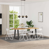 Sedia pieghevole 8 pcs Bianco 48 x 43,5 x 81 cm Pelle Sintetica