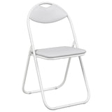 Sedia pieghevole 8 pcs Bianco 48 x 43,5 x 81 cm Pelle Sintetica