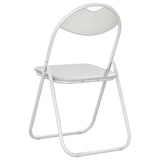 Sedia pieghevole 8 pcs Bianco 48 x 43,5 x 81 cm Pelle Sintetica