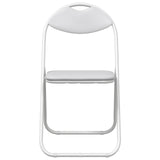 Sedia pieghevole 8 pcs Bianco 48 x 43,5 x 81 cm Pelle Sintetica