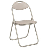 Sedia pieghevole 8 pcs Sabbia 48 x 43,5 x 81 cm Pelle Sintetica