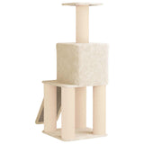 Albero per gatti con pali per graffiare in sisal Crema 146 cm