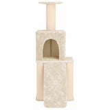 Albero per gatti con pali per graffiare in sisal Crema 146 cm