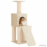 Albero per gatti con pali per graffiare in sisal Crema 146 cm