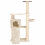 Albero per gatti con pali per graffiare in sisal Crema 173 cm