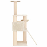 Albero per gatti con pali per graffiare in sisal Crema 173 cm