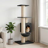 Albero per gatti con pali per graffiare in sisal Grigio Scuro