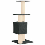 Albero per gatti con pali per graffiare in sisal Grigio Scuro