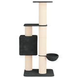 Albero per gatti con pali per graffiare in sisal Grigio Scuro