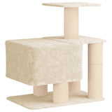 Albero per gatti con pali per graffiare in sisal Crema 96 cm