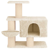 Albero per gatti con pali per graffiare in sisal Crema 96 cm