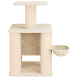 Albero per gatti con pali per graffiare in sisal Crema 96 cm