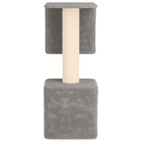 Albero per gatti con pali per graffiare in sisal Grigio Chiaro