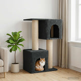 Albero per gatti con pali per graffiare in sisal Grigio Scuro