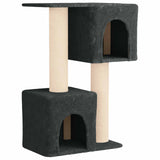 Albero per gatti con pali per graffiare in sisal Grigio Scuro