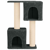 Albero per gatti con pali per graffiare in sisal Grigio Scuro