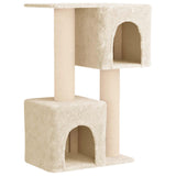 Albero per gatti con pali per graffiare in sisal Crema 114 cm