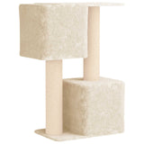 Albero per gatti con pali per graffiare in sisal Crema 114 cm