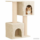 Albero per gatti con pali per graffiare in sisal Crema 114 cm