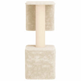 Albero per gatti con pali per graffiare in sisal Crema 114 cm