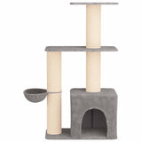 Albero per gatti con pali per graffiare in sisal Grigio Chiaro
